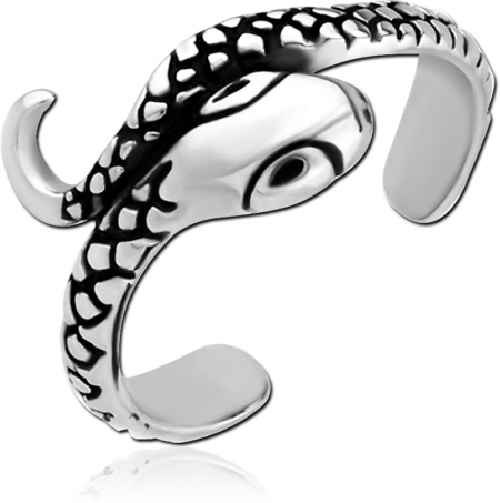 SURGICAL STEEL TOE RING - SNAKE