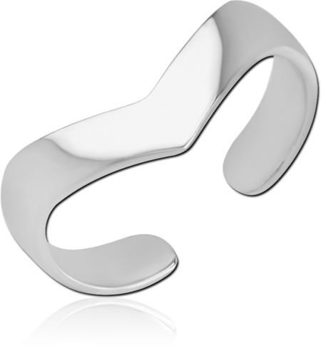 SURGICAL STEEL TOE RING - V