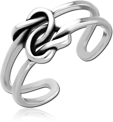SURGICAL STEEL TOE RING - KNOTS