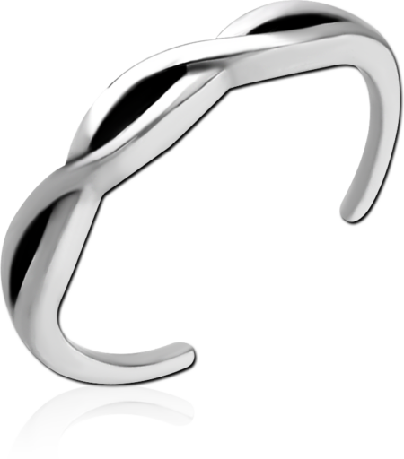SURGICAL STEEL TOE RING - TWIST