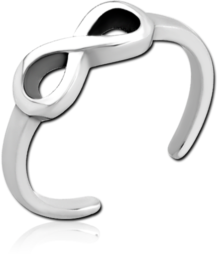 SURGICAL STEEL TOE RING - INFINITY