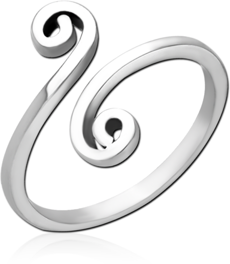 SURGICAL STEEL TOE RING - SWIRL