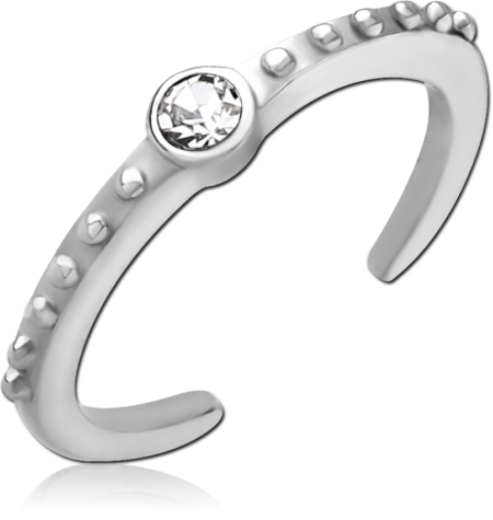 SURGICAL STEEL JEWELED TOE RING
