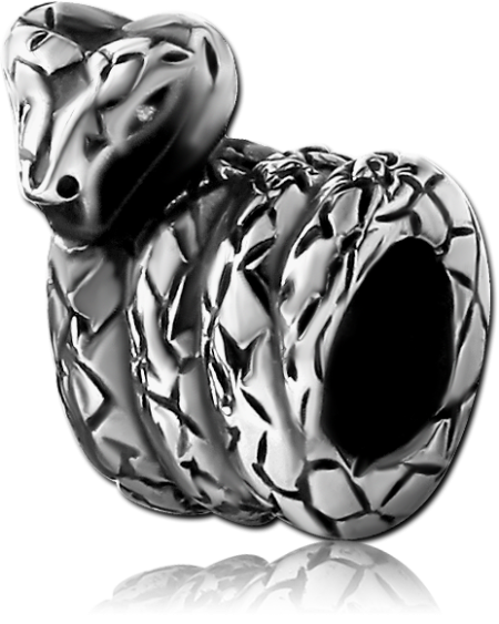 SURGICAL STEEL BEAD 5.0-5.2 MM HOLE - SNAKE