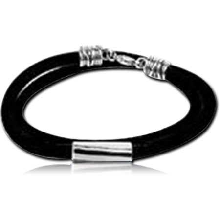 LEATHER BRACELET WITH BEADS