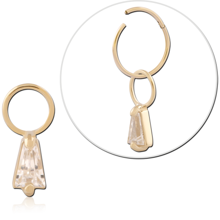 14K GOLD JEWELED CHARM