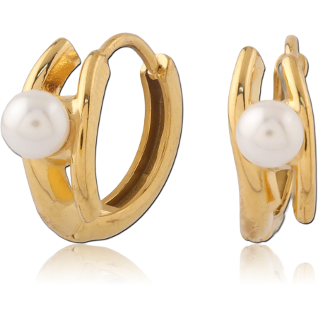 316L GOLD PVD 18K COATED SURGICAL STEEL HUGGIES PAIR
