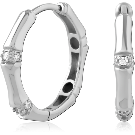 SURGICAL STEEL JEWELED HUGGIES PAIR