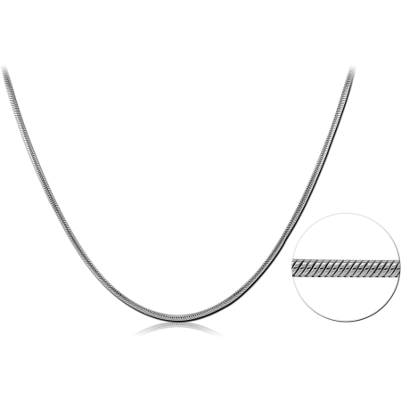 STAINLESS STEEL SEAMED SNAKE CHAIN