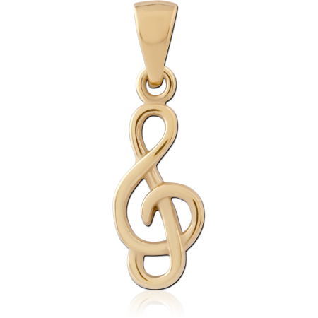 GOLD PVD 18K COATED  SURGICAL STEEL PENDANT