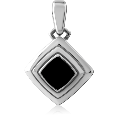 SURGICAL STEEL JEWELED PENDANT
