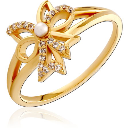 GOLD PLATED STERLING SILVER 925 RING PLATED JEWELED RING