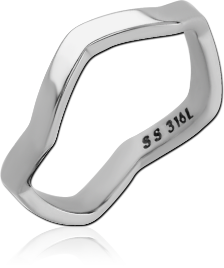SURGICAL STEEL RING - DEFORMED