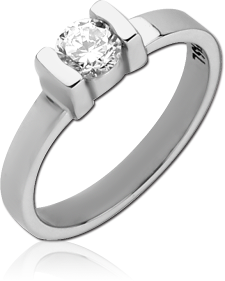 SURGICAL STEEL JEWELED RING - PROTECTED STONE