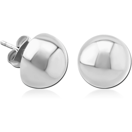 SURGICAL STEEL EAR STUDS PAIR - SEMICIRCLE