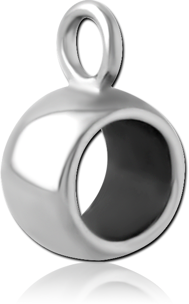 SURGICAL STEEL BEAD WITH TOP LOOP