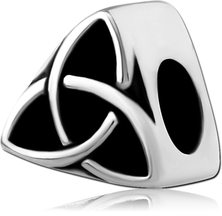 SURGICAL STEEL BEAD TRINITY KNOT
