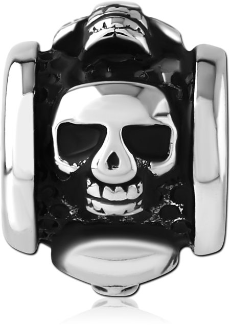 SURGICAL STEEL BEAD SKULL