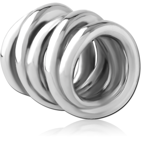 SURGICAL STEEL BEAD TRIPLE COIL