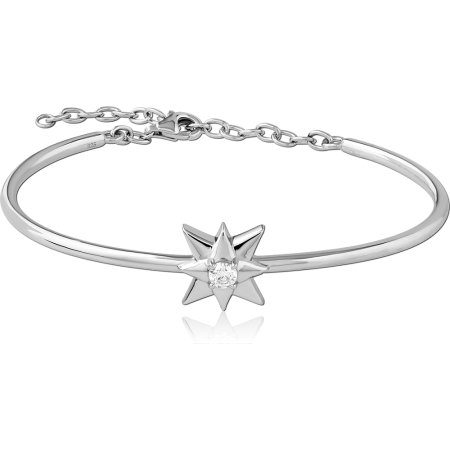 STERLING SILVER 925 RHODIUM PLATED BANGLE