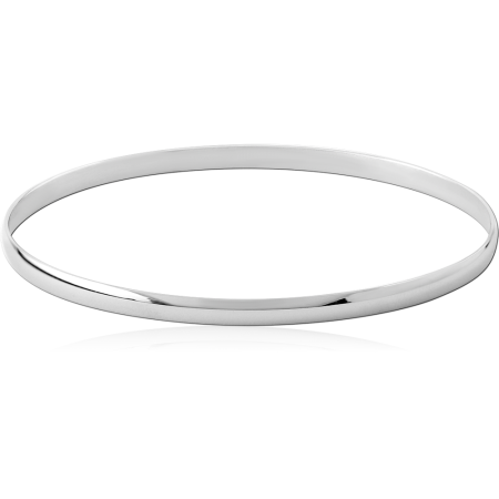 316L SURGICAL STEEL SOLID ROUND BANGLE WITH POLISHED FINISH