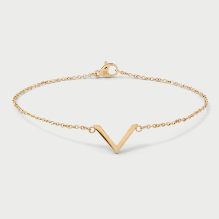 GOLD PVD 18K COATED SURGICAL STEEL BRACELET - V