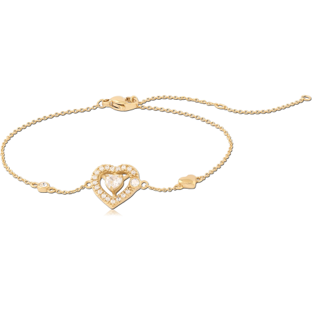 GOLD PVD 18K COATED SURGICAL STEEL JEWELED BRACELET