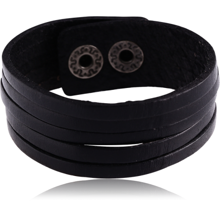 LEATHER BRACELET WITH ALLOY