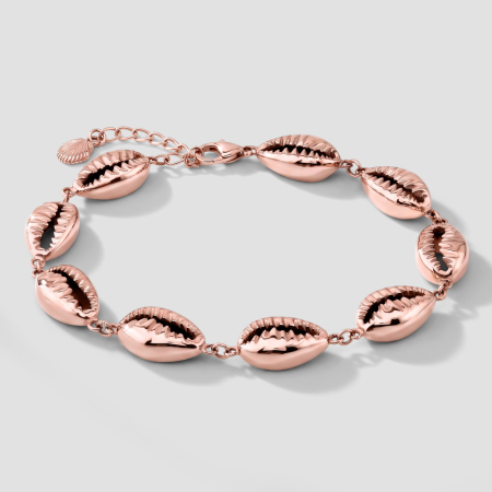 316L ROSE GOLD PVD COATED SURGICAL STEEL BRACELET - SHELL