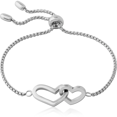SURGICAL STEEL BRACELET - HEART