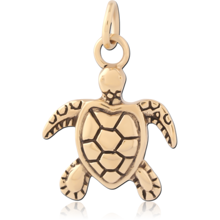 GOLD PVD 18K COATED SURGICAL STEEL CHARM