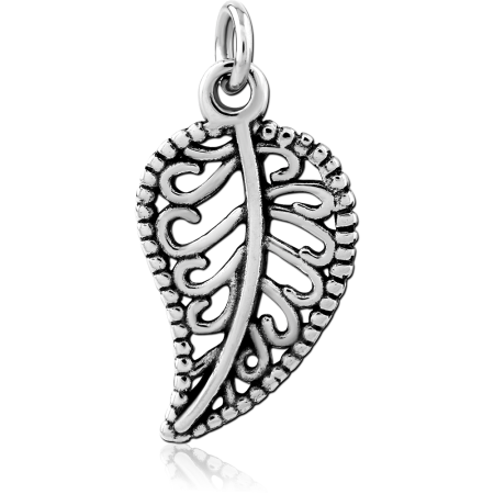 SURGICAL STEEL CHARM - LEAF