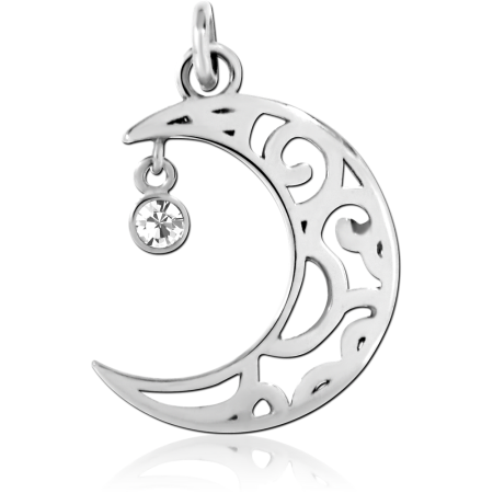 SURGICAL STEEL JEWELED CHARM