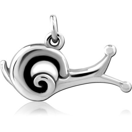316L SURGICAL STEEL CHARM SNAIL SWIRL SHELL