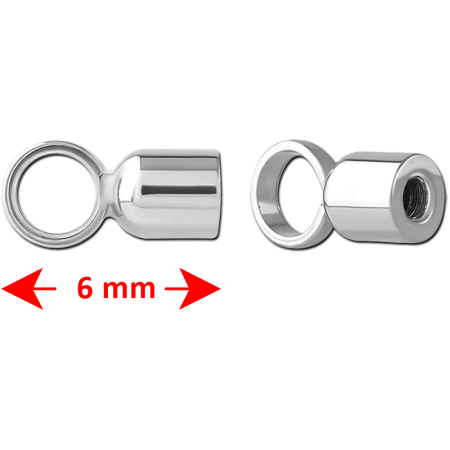 SURGICAL STEEL CUP WITH ORING FOR THREADED 1.2 MM