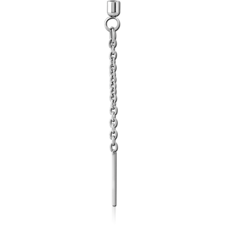 SURGICAL STEEL SCREW ON CHARM WITH MICRO THREADED CUP