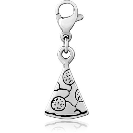 316L SURGICAL STEEL CHARM PIZZA SLICE WITH LOBSTER CLASP