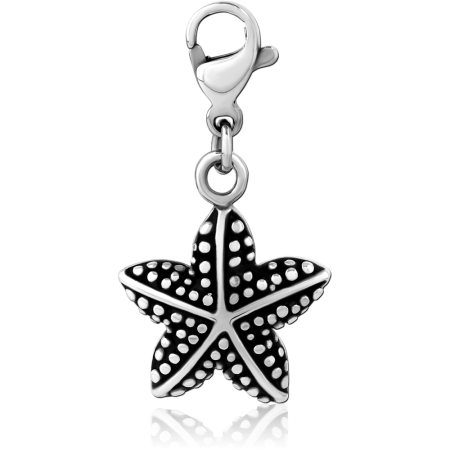 316L SURGICAL STEEL CHARM STARFISH WITH LOBSTER CLASP