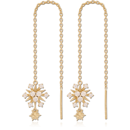 STERLING SILVER 925 GOLD PLATED 14K EARRINGS PAIR