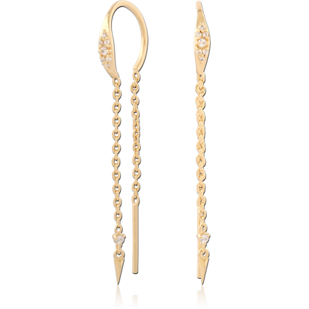 GOLD PLATED 18K STERLING SILVER 925 EARRING