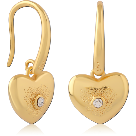 STERLING SILVER 925 GOLD PLATED JEWELED EARRINGS PAIR