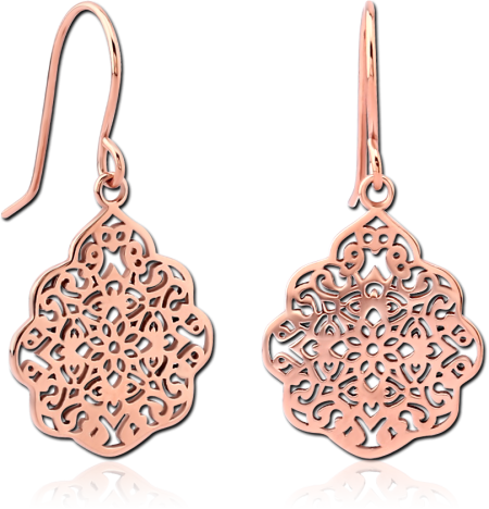 ROSE GOLD PVD COATED SURGICAL STEEL EARRINGS - BALI