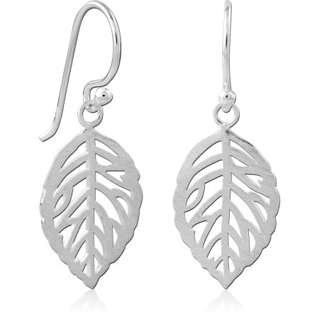 STERLING SILVER 925 EARRINGS PAIR - LEAF PAIR