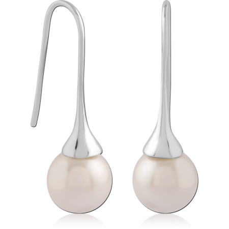 STERLING SILVER 925 EARRINGS PAIR WITH PEARL