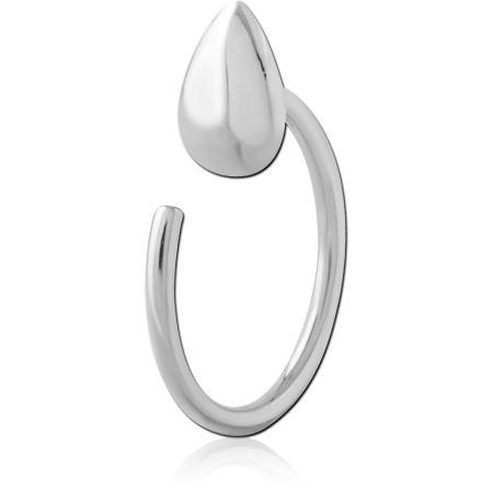 316L SURGICAL STEEL EARRING OPEN CLAW WITH SMOOTH TEARDROP