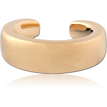 GOLD PLATED 18K STERLING SILVER 925 EAR CUFF WIDE SATIN BAND