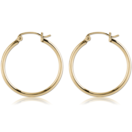 GOLD PVD 18K COATED SURGICAL STEEL HOOP