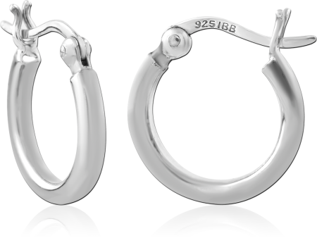 STERLING SILVER 925 SMALL HINGED HOOP EARRINGS