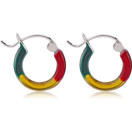 PAIR OF SURGICAL STEEL SQUARE WIRE EAR HOOPS