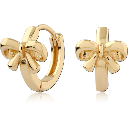STERLING SILVER 925 GOLD PLATED 18K HUGGIES PAIR SPECIAL